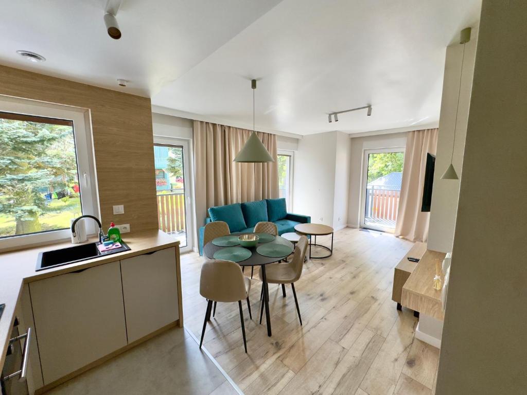 Apartament typu Deluxe z 1 sypialnią — wnętrze apartamentu w Karpaczu